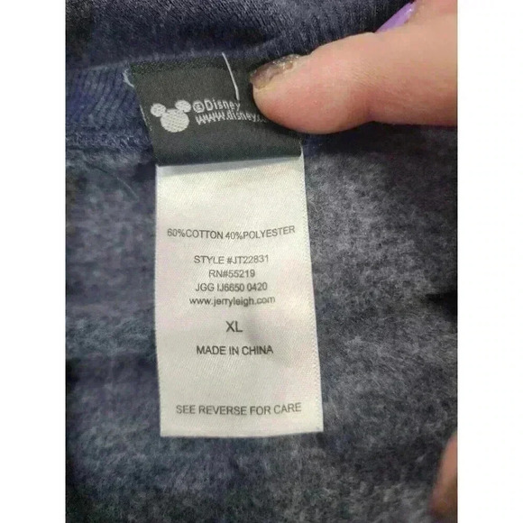 Disney Mickey Mouse American Flag Blue Sweater Pullover 90's  XL UNISEX - Picture 5 of 7